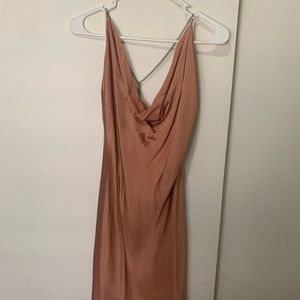 Stain copper cocktail mini dress size medium